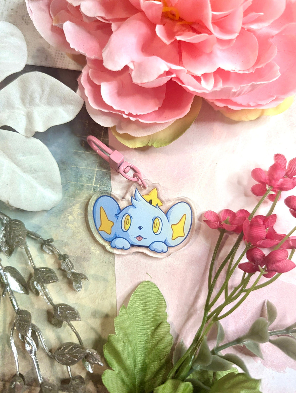 Peeking Charm | 2” Electric Lion Acrylic Keychain | Shiny Video Game Fanart