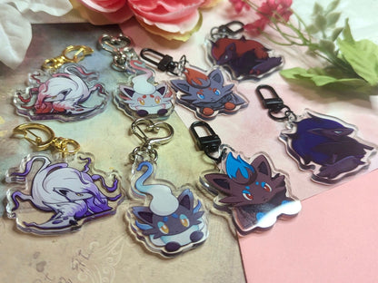 Peeking Shiny Hisuian Shapeshifter Fanart Keychain | 2” Acrylic Charms
