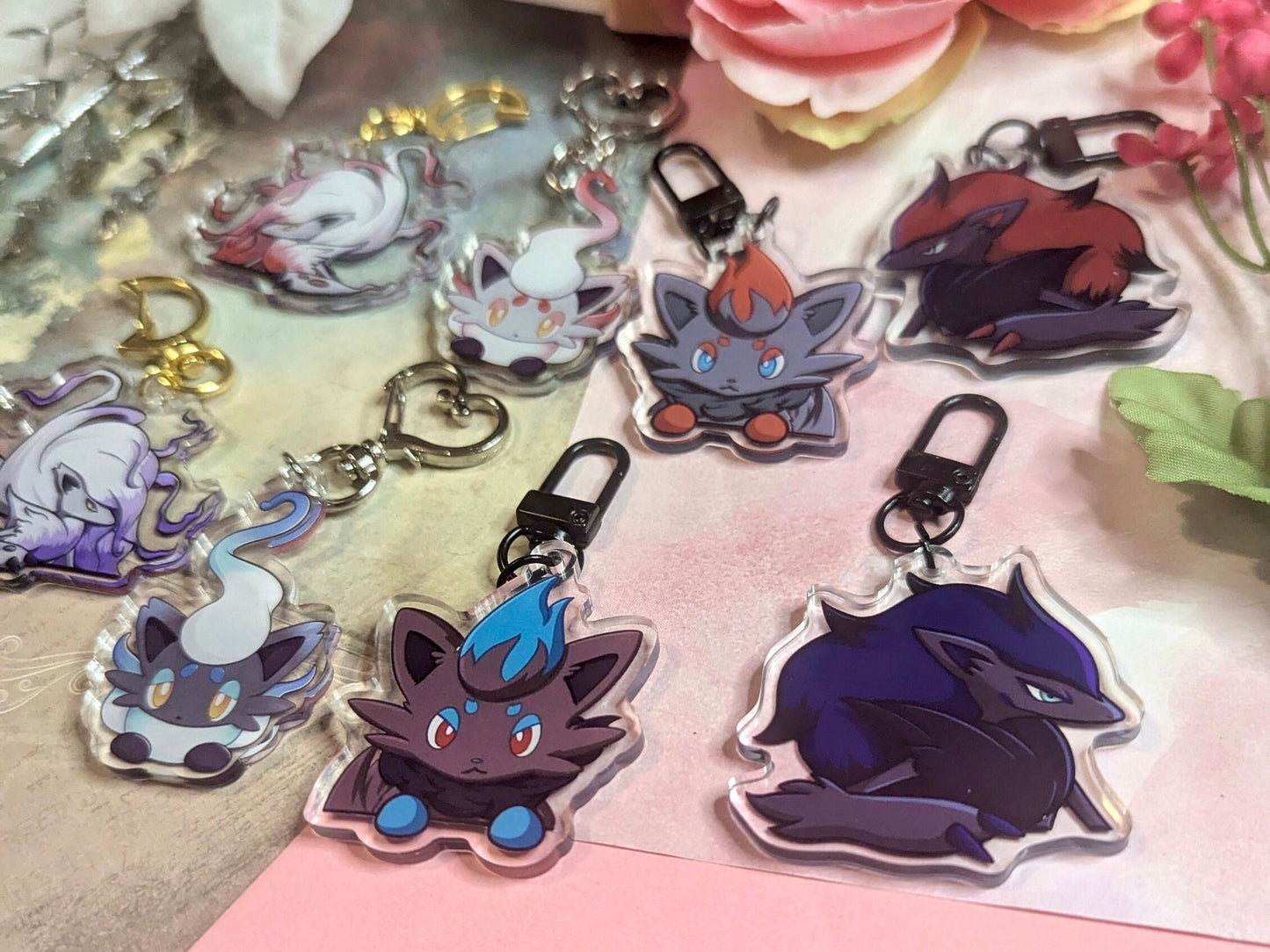 Peeking Shiny Hisuian Shapeshifter Fanart Keychain | 2” Acrylic Charms