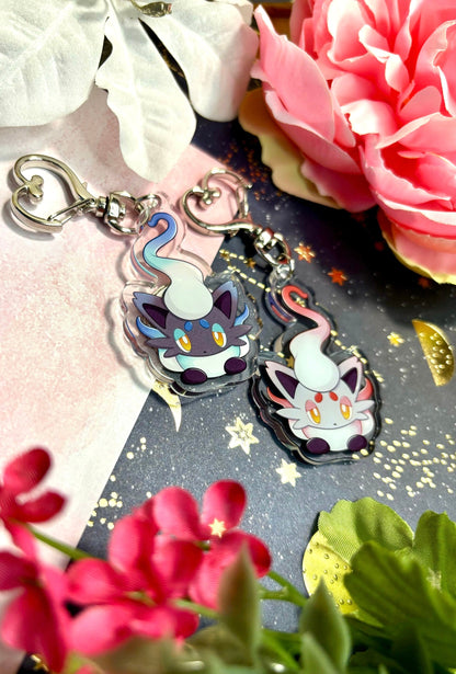 Peeking Shiny Hisuian Shapeshifter Fanart Keychain | 2” Acrylic Charms