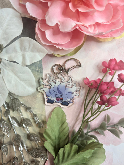 Peeking Shiny Angry Monkey Acrylic Keychain | Cute Videogame 2 Inch Charms
