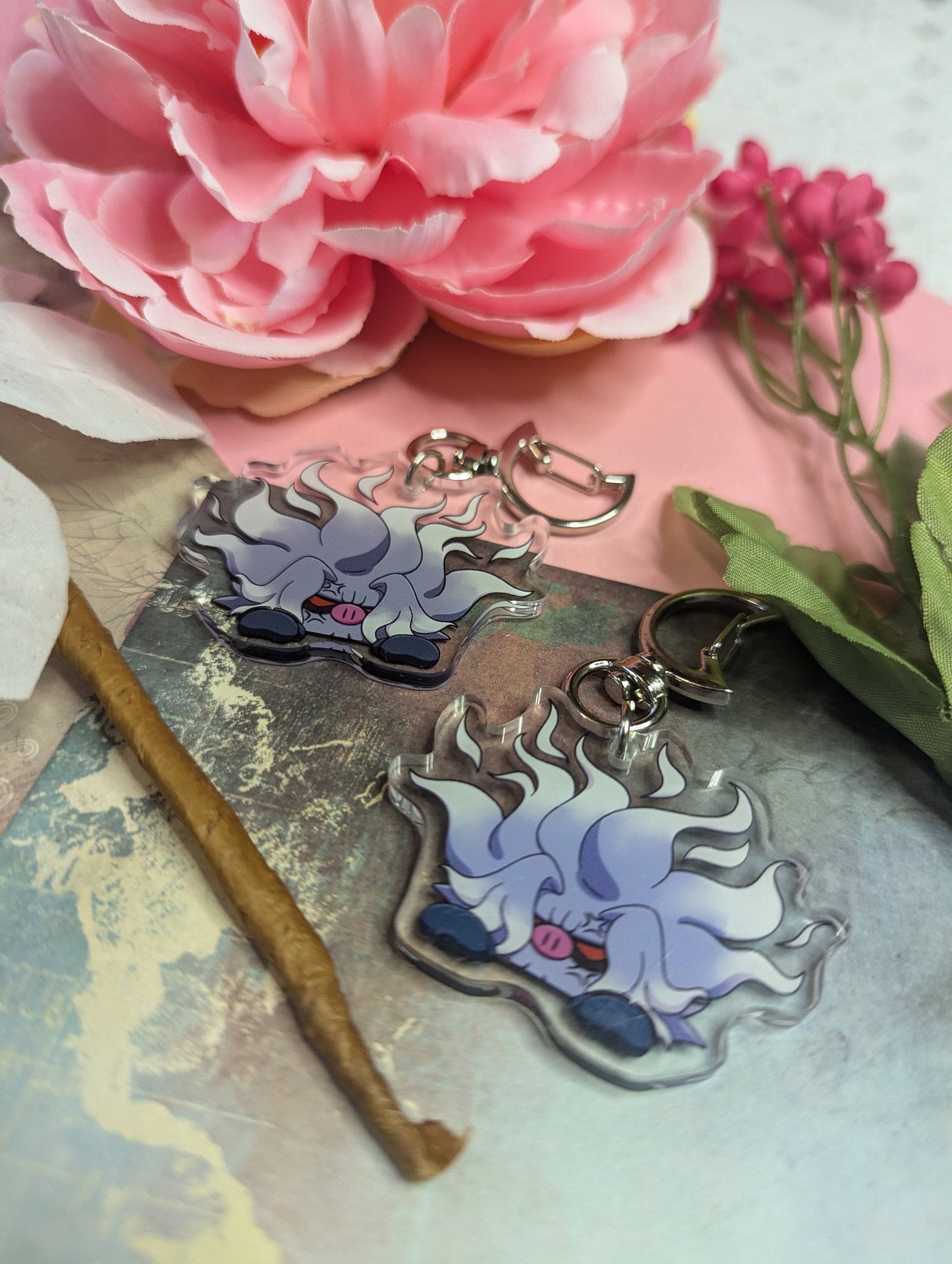 Peeking Shiny Angry Monkey Acrylic Keychain | Cute Videogame 2 Inch Charms