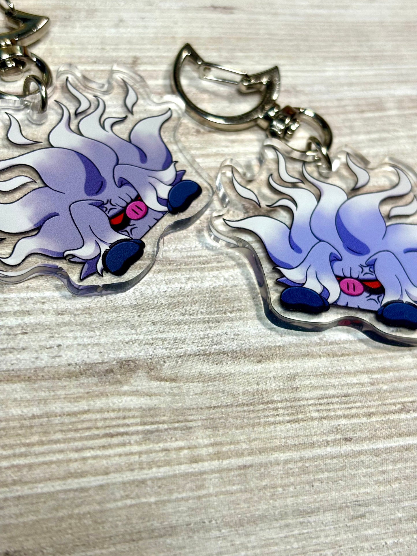 Peeking Shiny Angry Monkey Acrylic Keychain | Cute Videogame 2 Inch Charms
