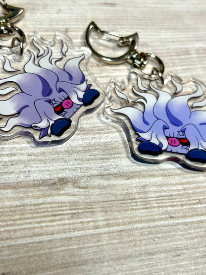 Peeking Shiny Angry Monkey Acrylic Keychain | Cute Videogame 2 Inch Charms