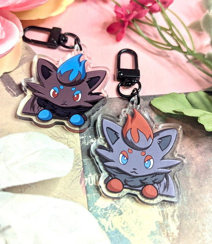 Peeking 2” Double-sided Shiny Shapeshifter Fanart Acrylic Keychain Charm