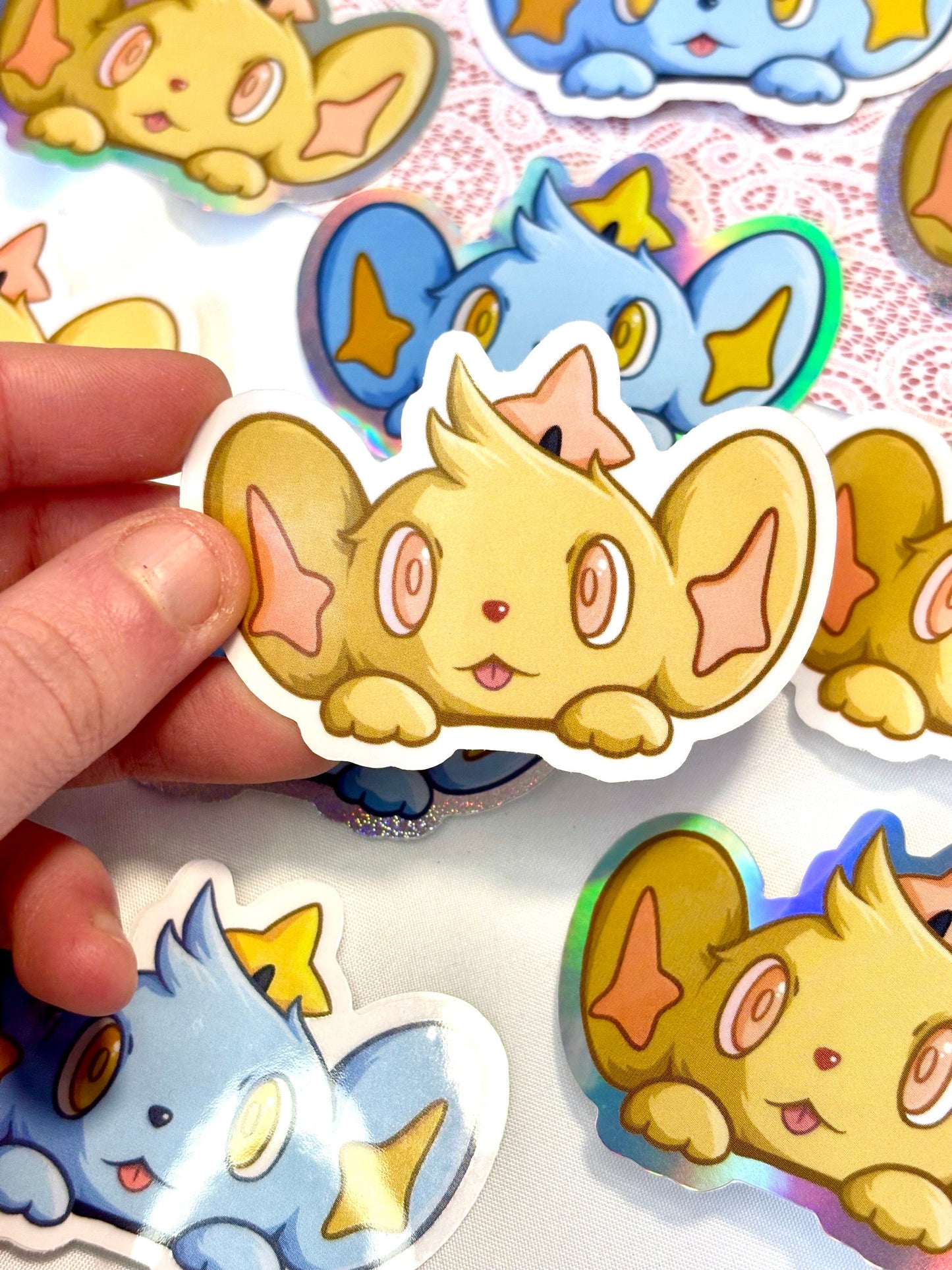 Peeking Charm | 2” Electric Lion Acrylic Keychain | Shiny Video Game Fanart