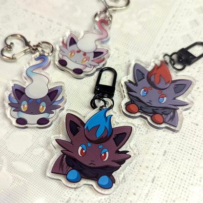 Peeking 2” Double-sided Shiny Shapeshifter Fanart Acrylic Keychain Charm