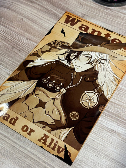 Boothill Wanted Poster Art Print: Honkai Star Rail Fanart