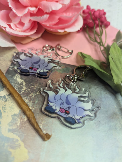 Peeking Shiny Angry Monkey Acrylic Keychain | Cute Videogame 2 Inch Charms