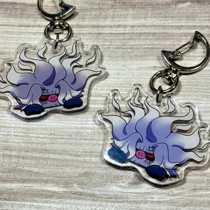 Peeking Shiny Angry Monkey Acrylic Keychain | Cute Videogame 2 Inch Charms