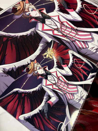 Lucifer Morningstar Hazbin Hotel Wall Art Poster Print Fanart (5x7 and 11x17 Inches)