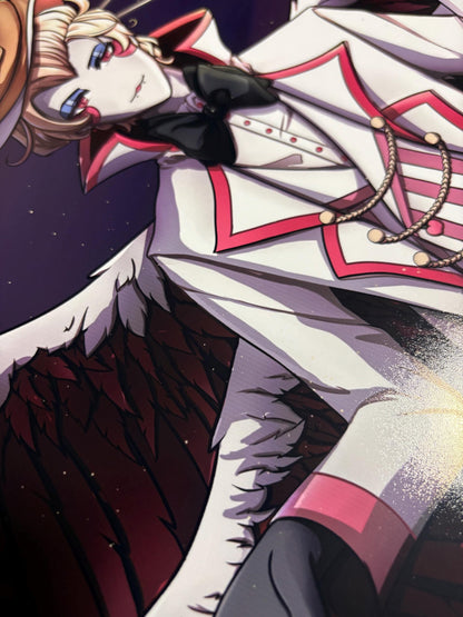 Lucifer Morningstar Hazbin Hotel Wall Art Poster Print Fanart (5x7 and 11x17 Inches)