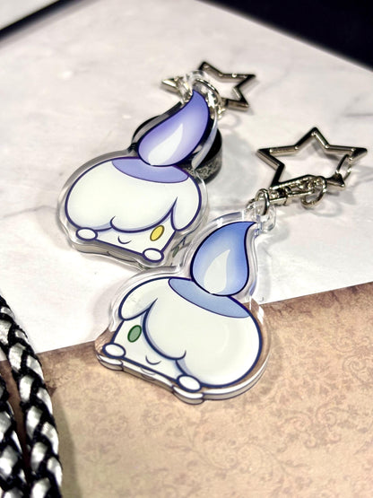 Ghost Candle Fanart Acrylic Keychain: Double-Sided Ghost Charm