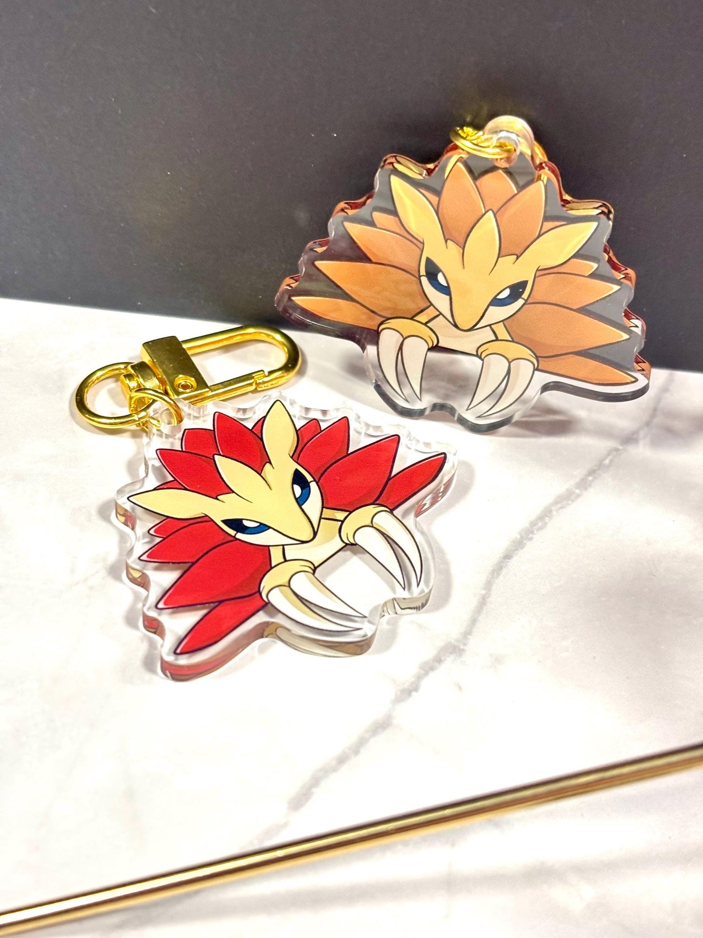 Double-Sided Shiny Acrylic Keychain Charm