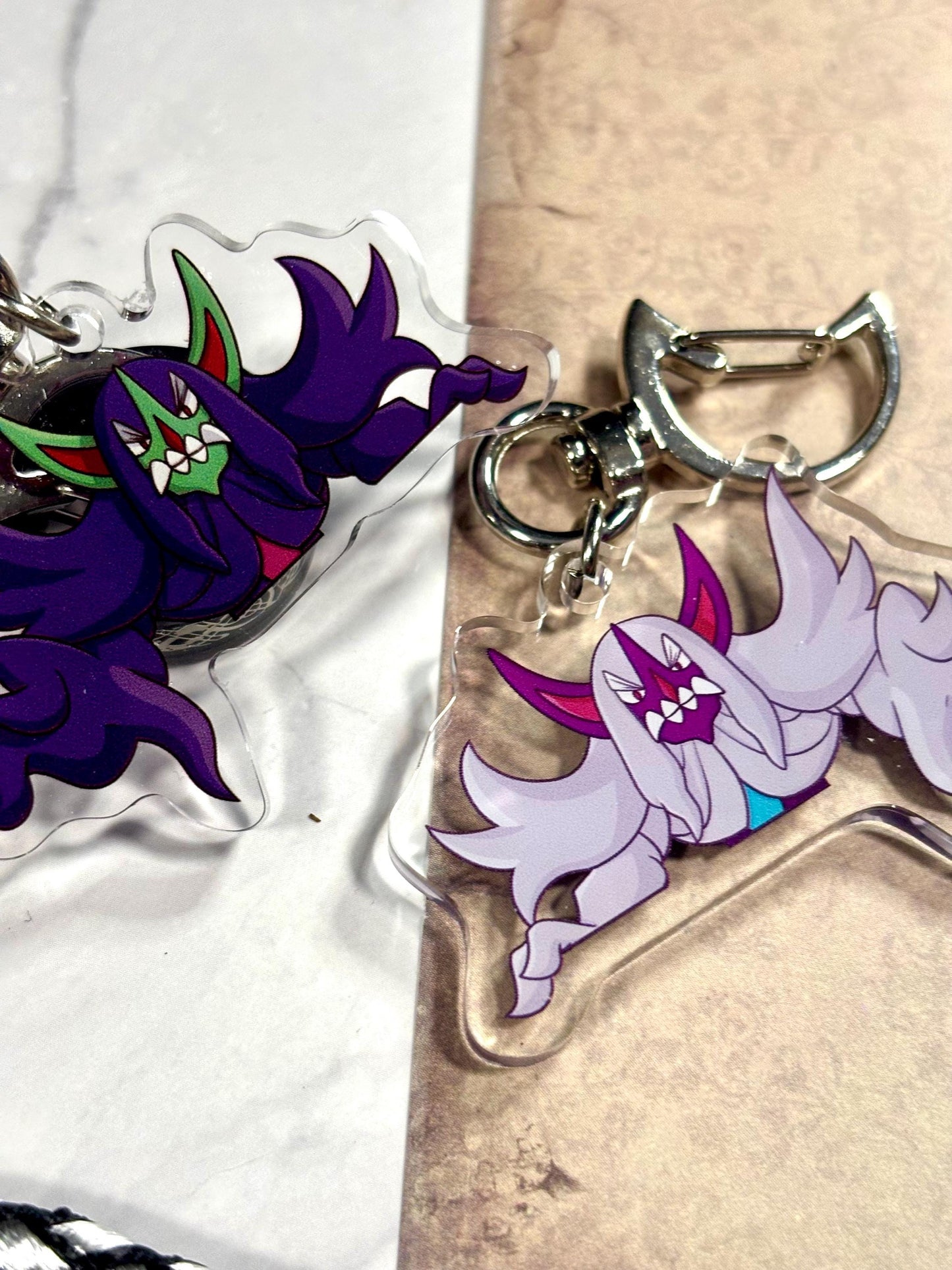 Double-sided Shiny Grimmsnarl Fanart Keychain | 2” Charm