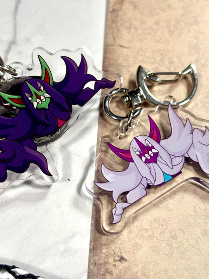 Double-sided Shiny Grimmsnarl Fanart Keychain | 2” Charm