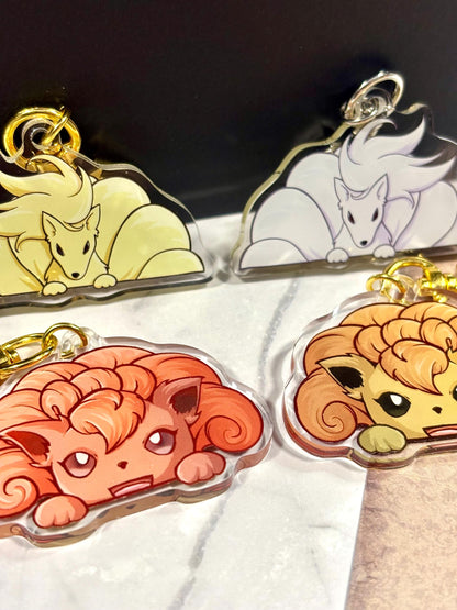 Double-sided Peeking Mons Acrylic Keychains | Shinies On Back