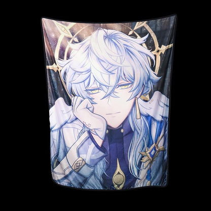 Imbibtor Lunae Plush Throw Blanket: Honkai Star Rail Dan Heng Fanart