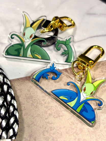 Grass Starter Fanart Acrylic Keychain: Double-Sided Starter Charm
