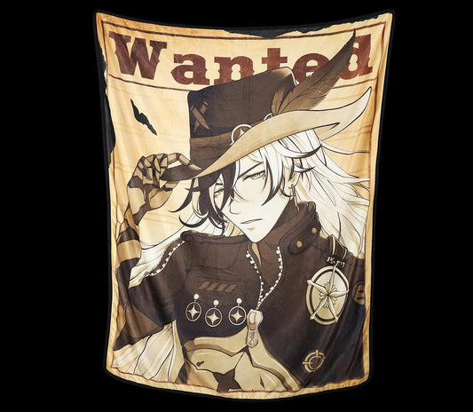 Boothill Plush Throw Blanket: Honkai Star Rail Wanted Poster Fanart