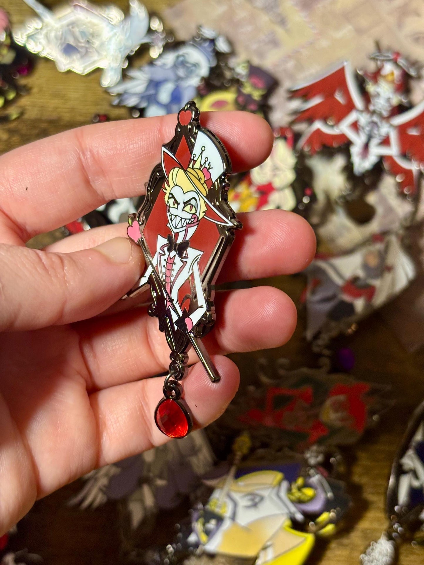 Lucifer Portrait Enamel Pin | Hazbin Hotel Fanart