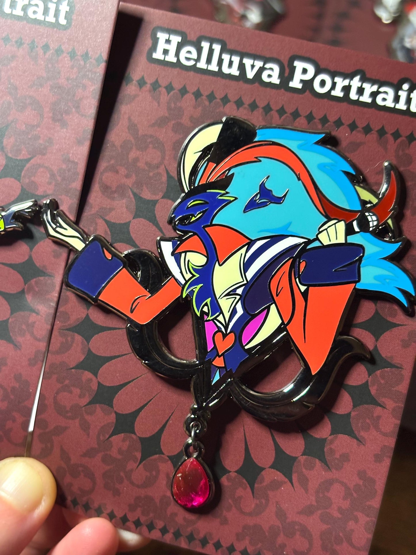 Fizzaroli and Asmodeus Portrait Enamel Pin | Helluva Boss (Fizz and Ozzie) Fanart