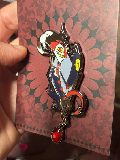 Blitz Portrait Enamel Pin | Helluva Boss Fan-made Merch