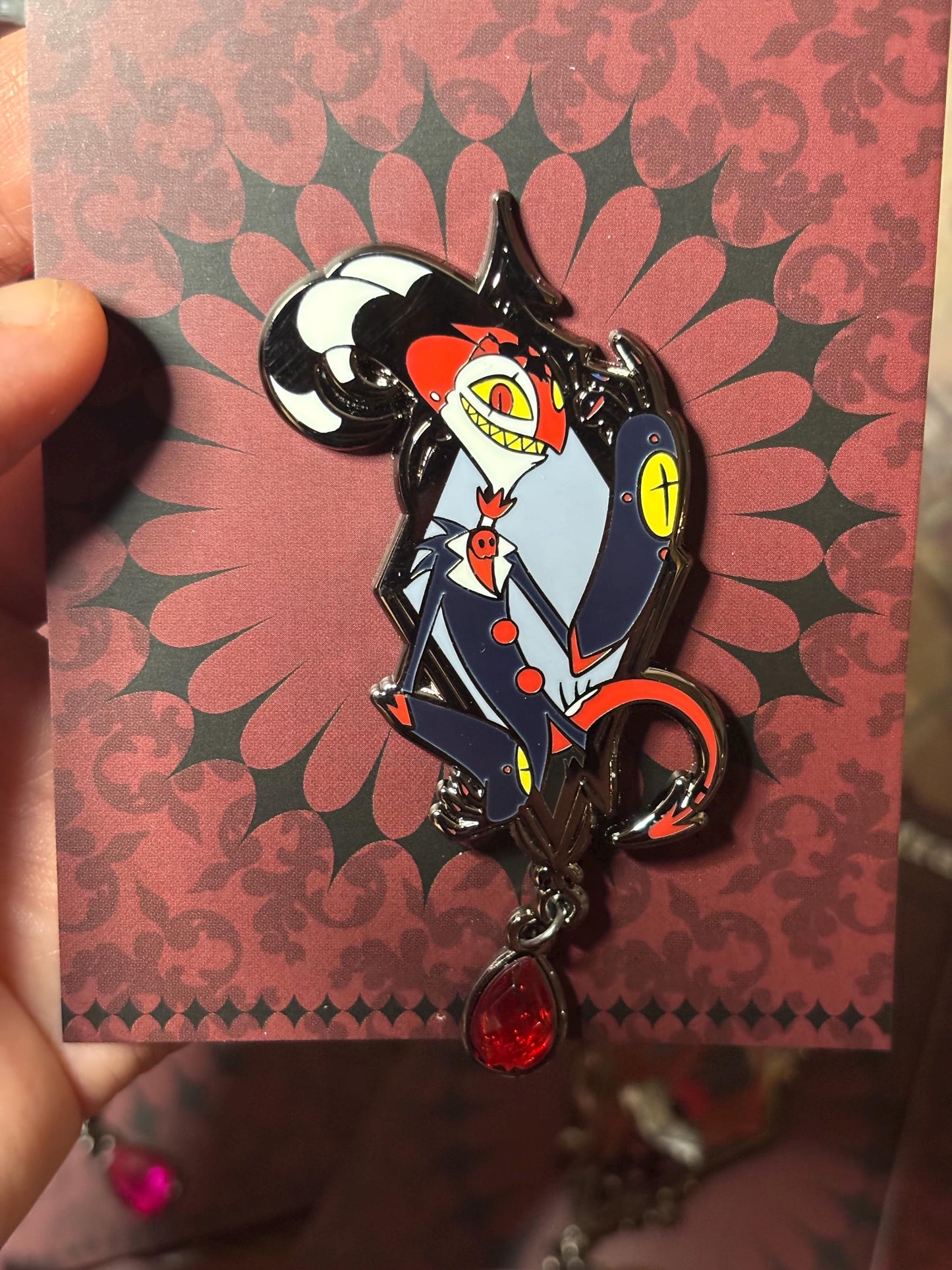 Blitz Portrait Enamel Pin | Helluva Boss Fan-made Merch