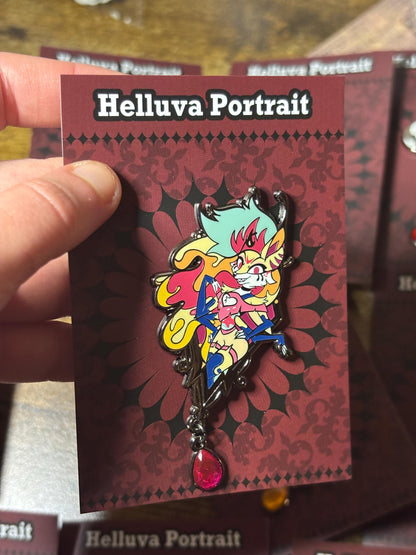 Beelzebub Portrait Enamel Pin | Helluva Boss Fanart
