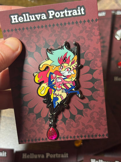 Beelzebub Portrait Enamel Pin | Helluva Boss Fanart
