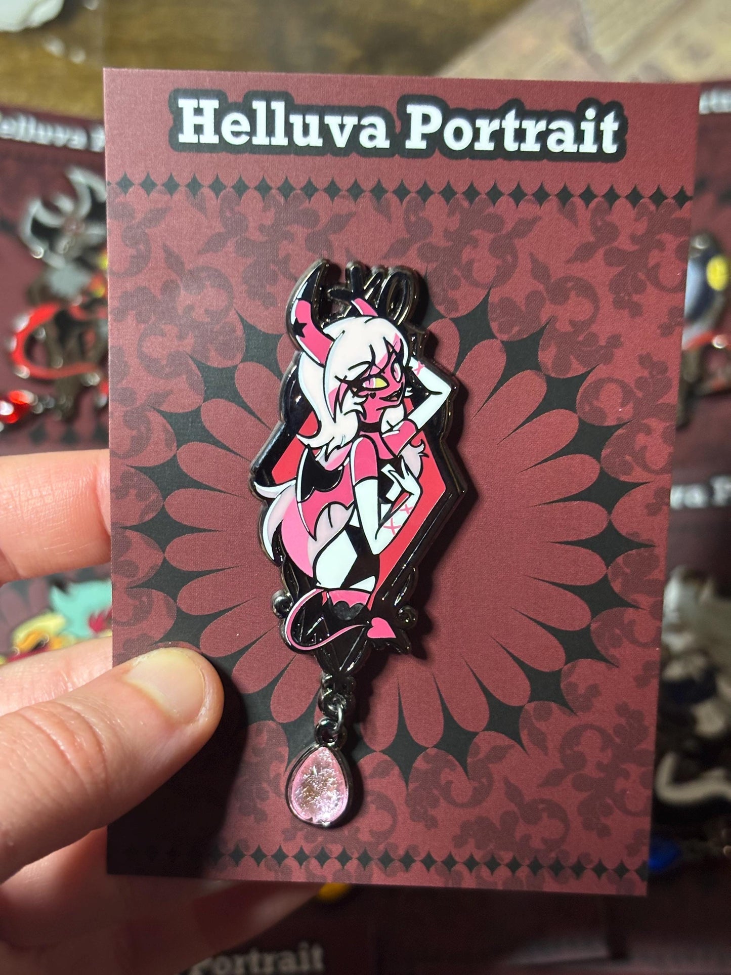 Verosika Portrait Enamel Pin | Helluva Boss Fanart