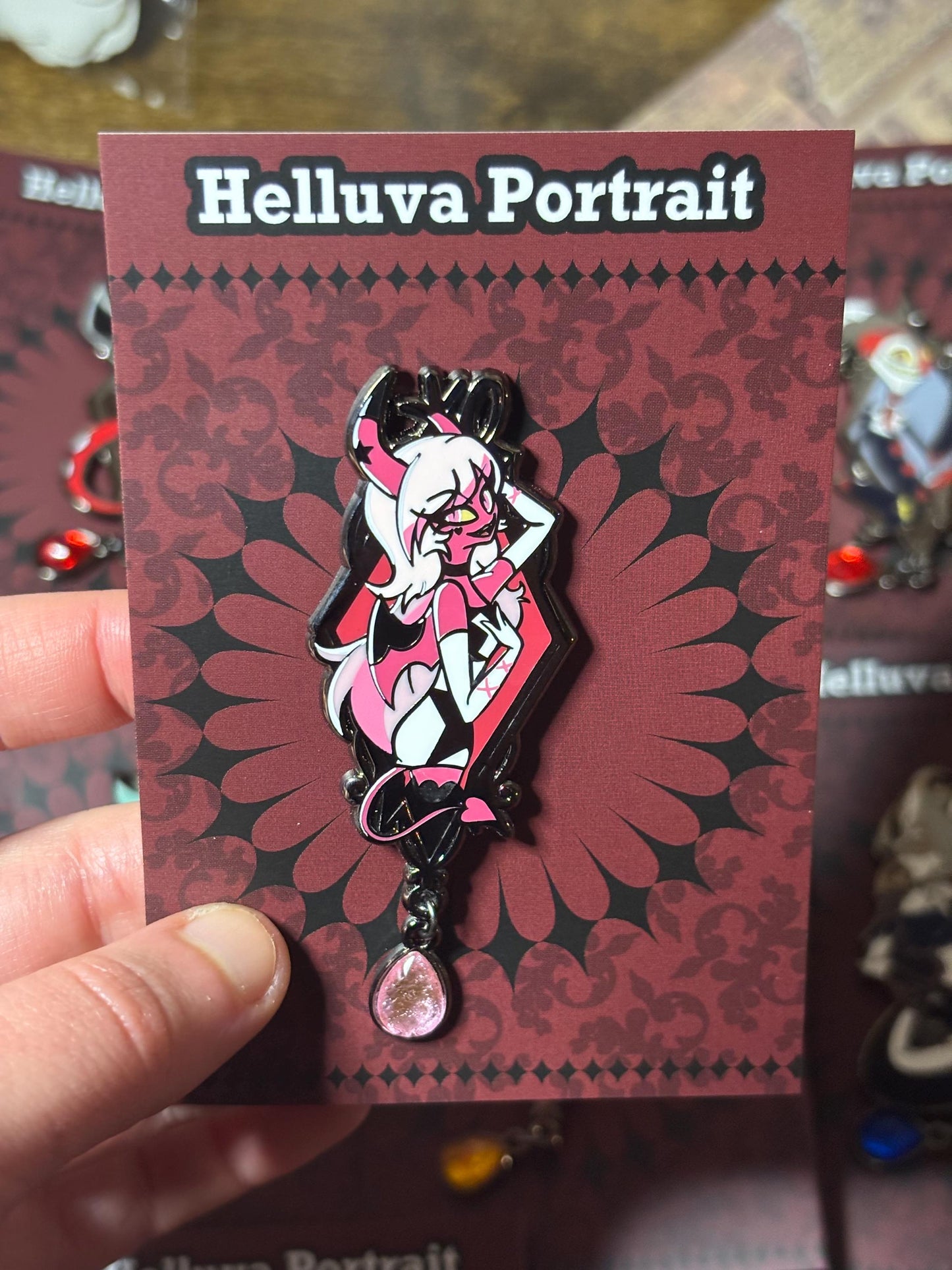 Verosika Portrait Enamel Pin | Helluva Boss Fanart
