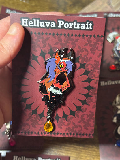 Sallie May Portrait Enamel Pin | Helluva Boss Fanart
