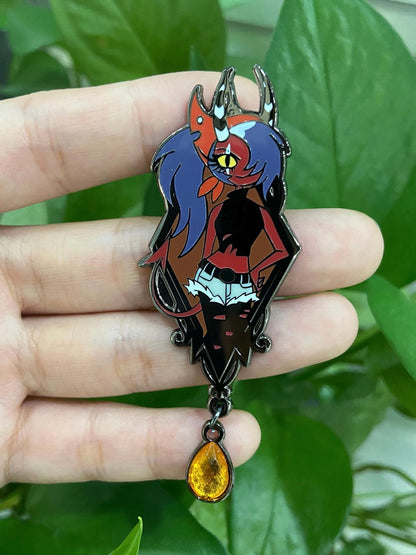 Sallie May Portrait Enamel Pin | Helluva Boss Fanart