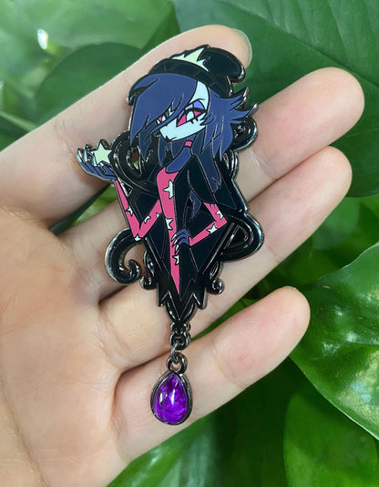Octavia Portrait Enamel Pin | Helluva Boss Fanart