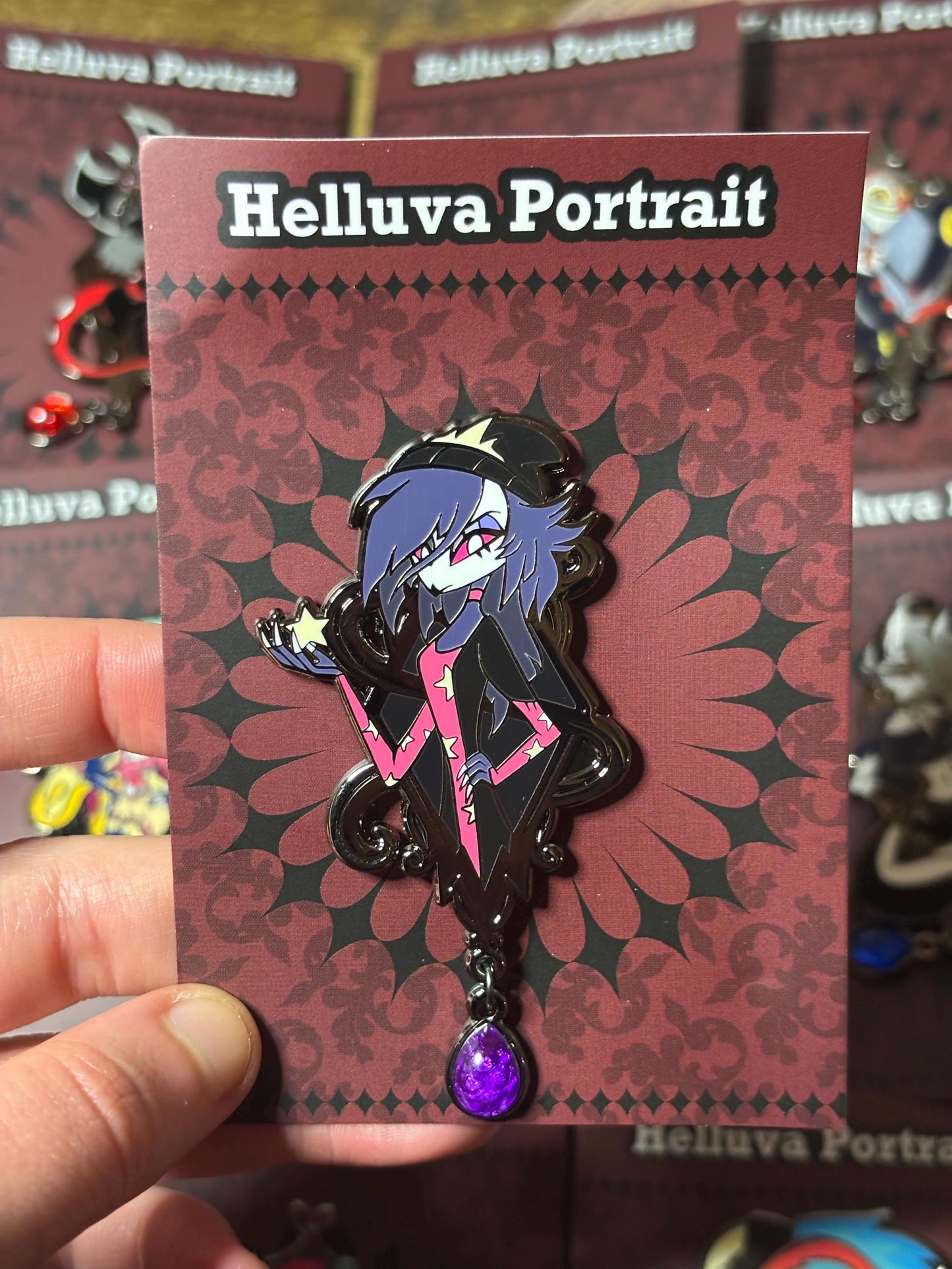 Octavia Portrait Enamel Pin | Helluva Boss Fanart