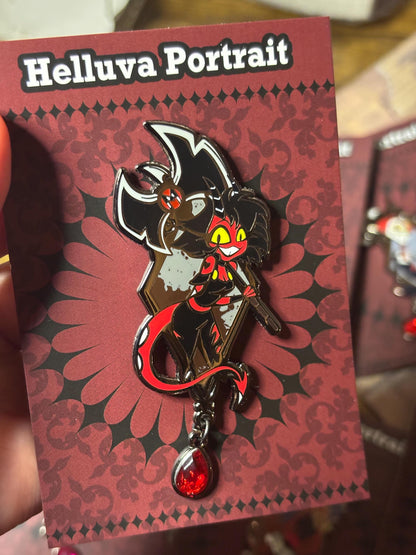 Moxie Portrait Enamel Pin | Helluva Boss Fanart