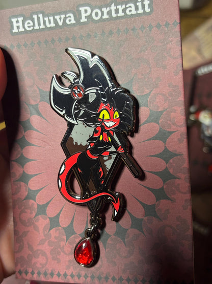 Millie Portrait Enamel Pin | Helluva Boss Fanart