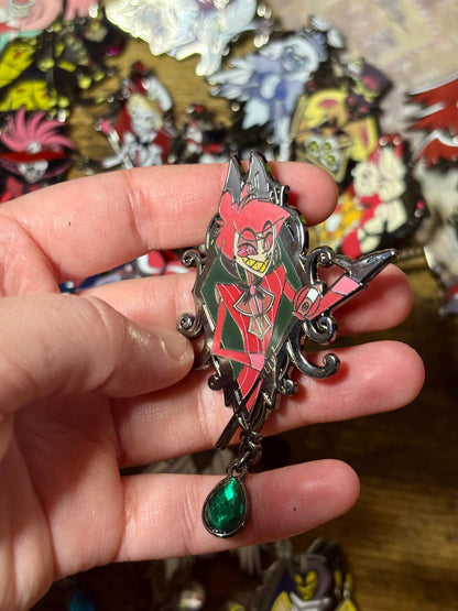Alastor Portrait Enamel Pin | Hazbin Hotel Fanart
