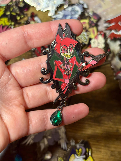 Alastor Portrait Enamel Pin | Hazbin Hotel Fanart