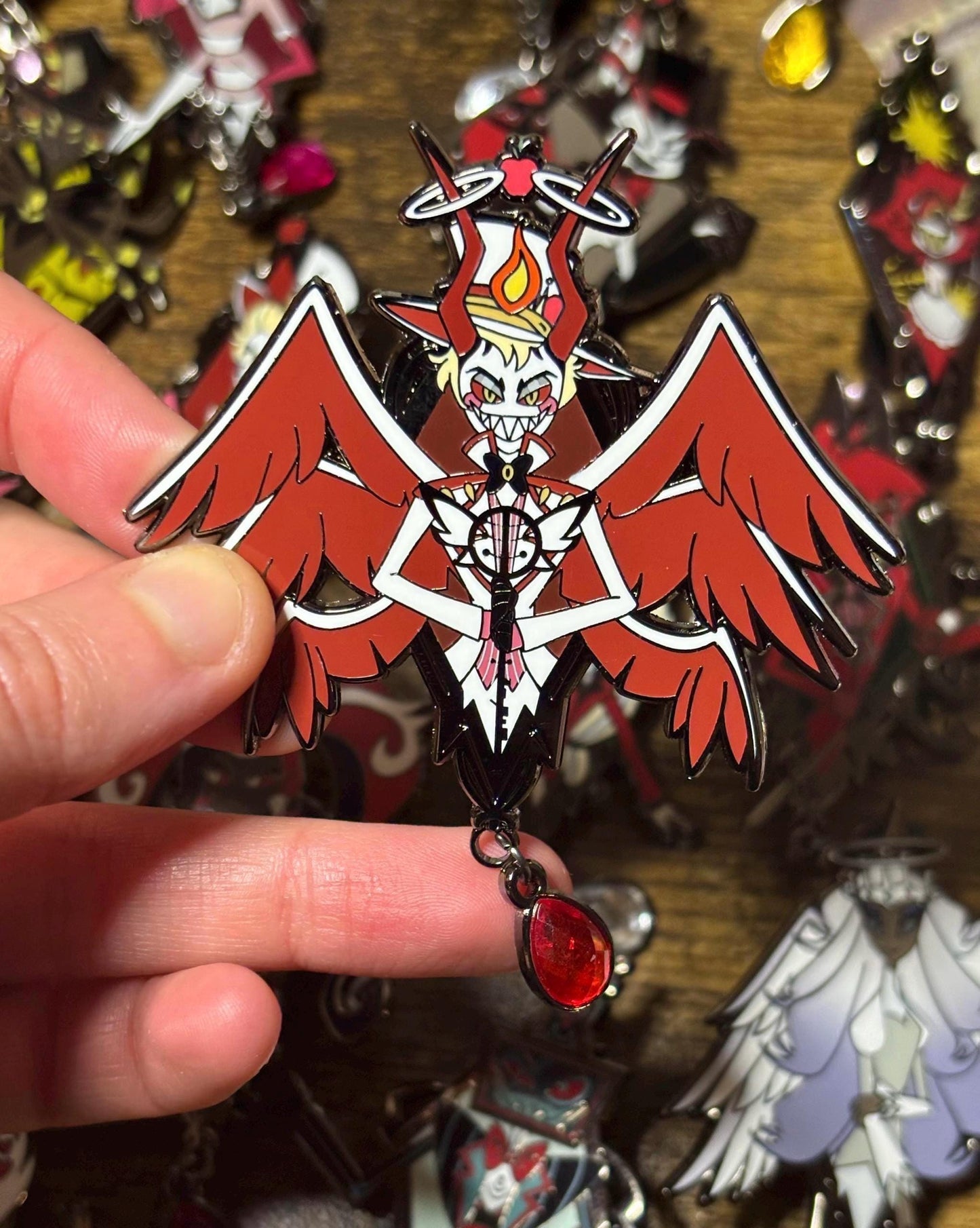 Lucifer Portrait Enamel Pin | Hazbin Hotel Fanart