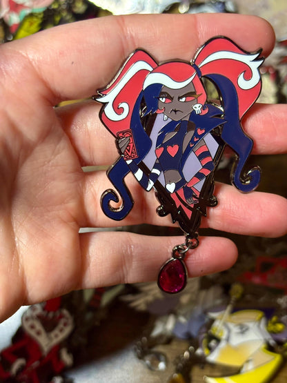 Vox Portrait Enamel Pin | Hazbin Hotel Fanart