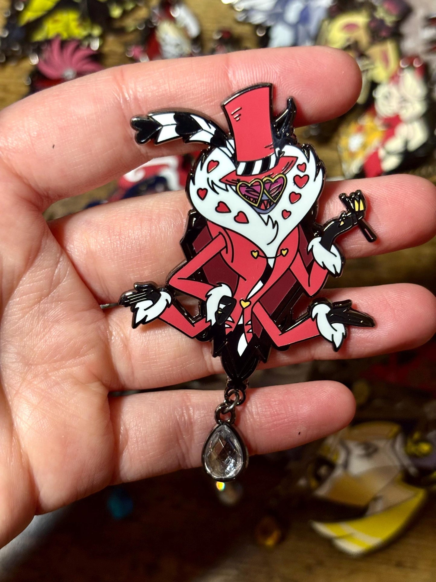 Vox Portrait Enamel Pin | Hazbin Hotel Fanart