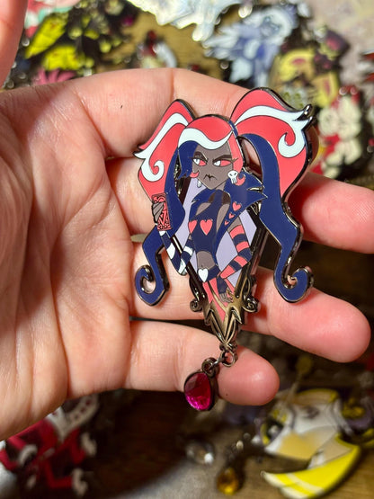 Velvette Portrait Enamel Pin | Hazbin Hotel Fanart