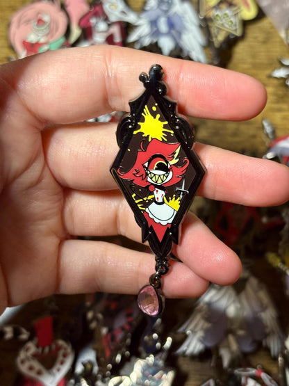 Niffty Portrait Enamel Pin | Hazbin Hotel Fanart