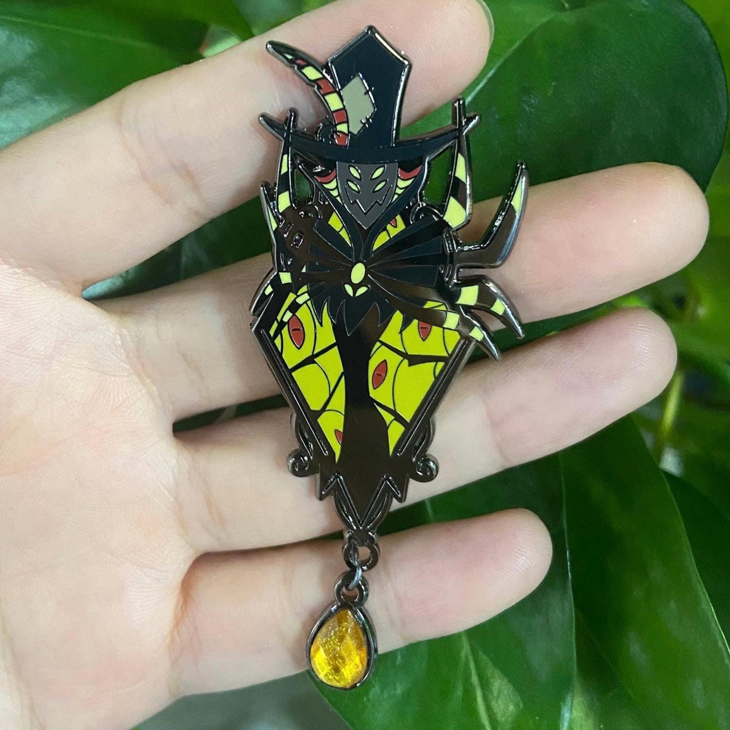 Zestiel Portrait Enamel Pin | Hazbin Hotel Fanart