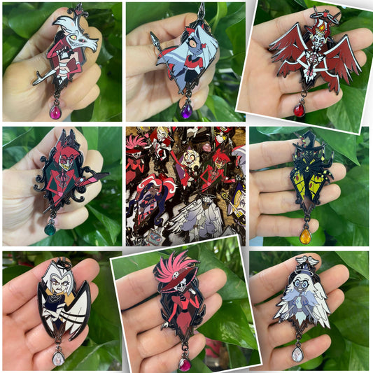 Hellaverse Enamel Pin Portraits | Hazbin Hotel & Helluva Boss Hard Enamel Pins