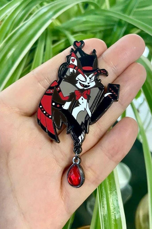 Husk Portrait Enamel Pin | Hazbin Hotel Fanart