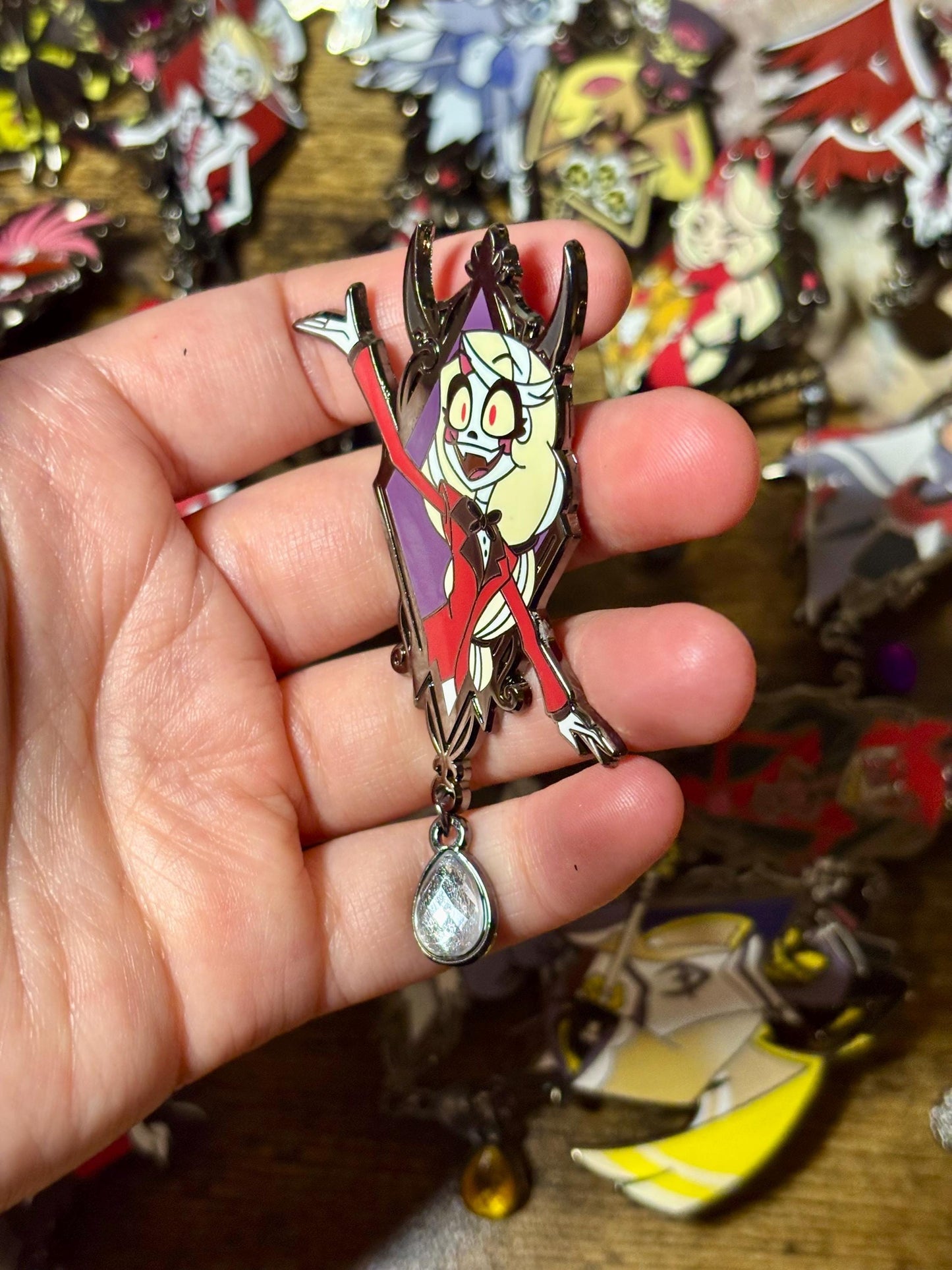 Demon Charlie Portrait Enamel Pin | Hazbin Hotel Fanart