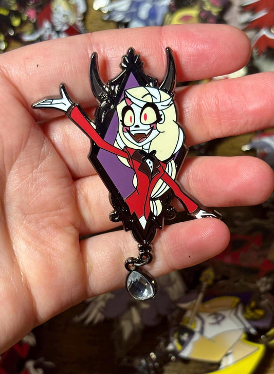 Charlie Portrait Enamel Pin | Hazbin Hotel Fanart
